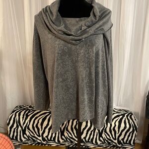 Sejour Size 2X Grey Cowl Neck Sweater